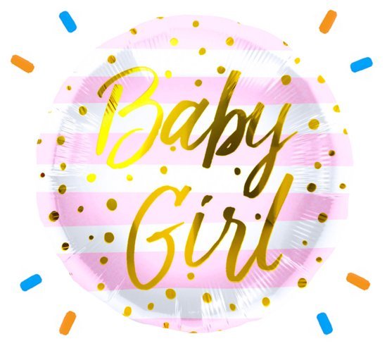 Baby Girl Helium Ballon - Gevuld Met Helium - 46 cm - Ballonnenshop.nl