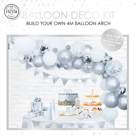 Ballonnenboog Zelf Maken - Zilver - 4 m - Ballonnenshop.nl