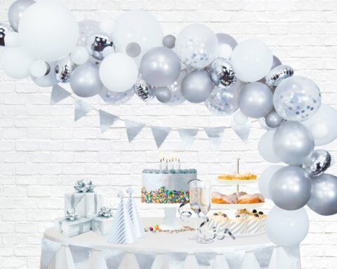 Ballonnenboog Zelf Maken - Zilver - 4 m - Ballonnenshop.nl