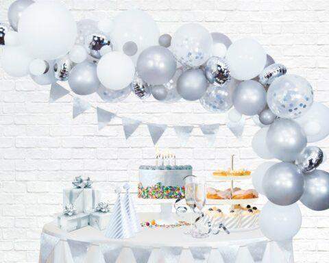 Ballonnenboog Zelf Maken - Zilver - 4 m - Ballonnenshop.nl