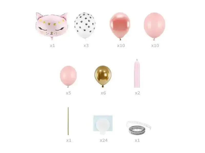 Ballonnenpilaar Kat Roze 83cm x 140cm - Ballonnenshop.nl