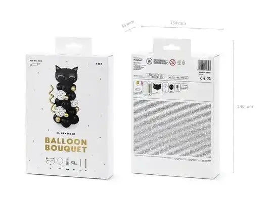 Ballonnenpilaar Kat Zwart 83cm x 140cm - Ballonnenshop.nl