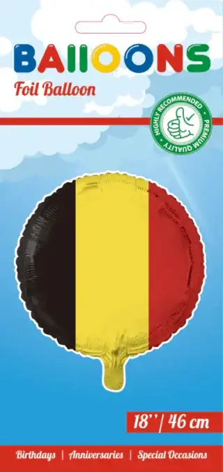 Belgische Vlag Folie Ballon - 45 cm - Ballonnenshop.nl