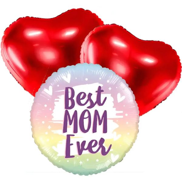 Best Mom Ever Trosje Helium Ballonnen - Gevuld Met Helium - Ballonnenshop.nl