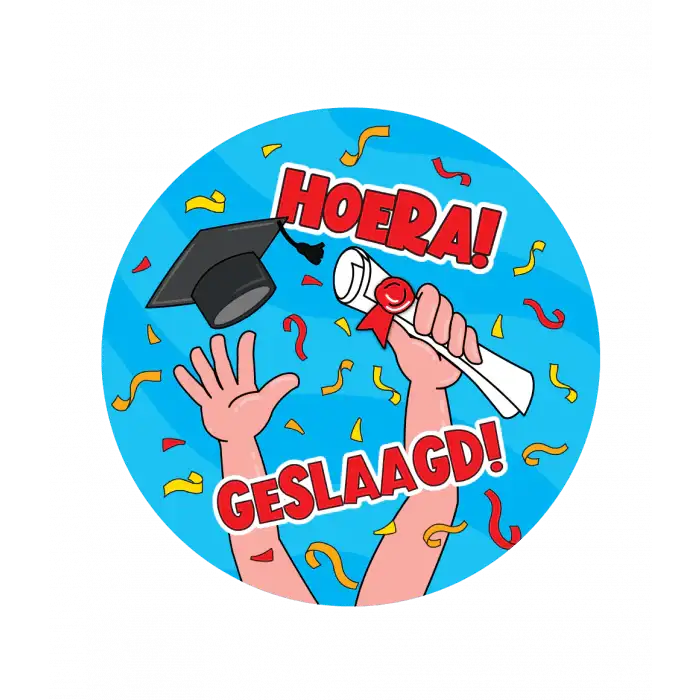 Bierviltjes - Hoera Geslaagd - 6 Stuks - Ballonnenshop.nl