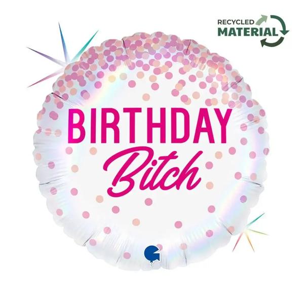 Birthday Bitch Helium Ballon - Gevuld Met Helium - 45 cm - Ballonnenshop.nl