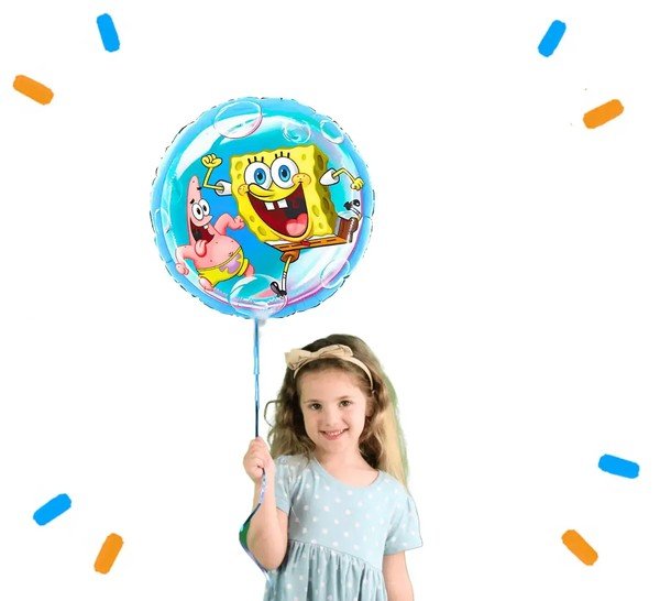 Blije Spongebob & Patrick Helium Ballon - Gevuld Met Helium - 46 cm - Ballonnenshop.nl