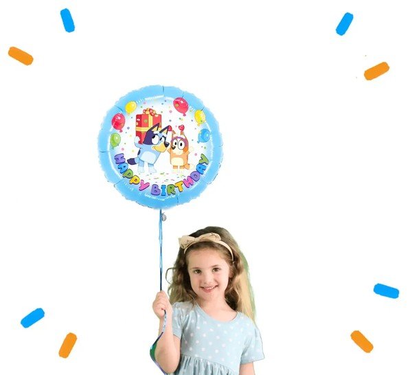 Bluey Happy Birthday Helium Ballon - Gevuld Met Helium - 46 cm - Ballonnenshop.nl