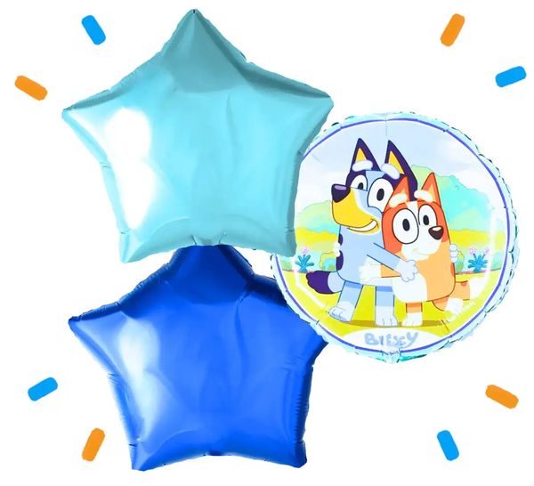 Bluey Trosje Blauw - Gevuld Met Helium - 46 cm - Ballonnenshop.nl