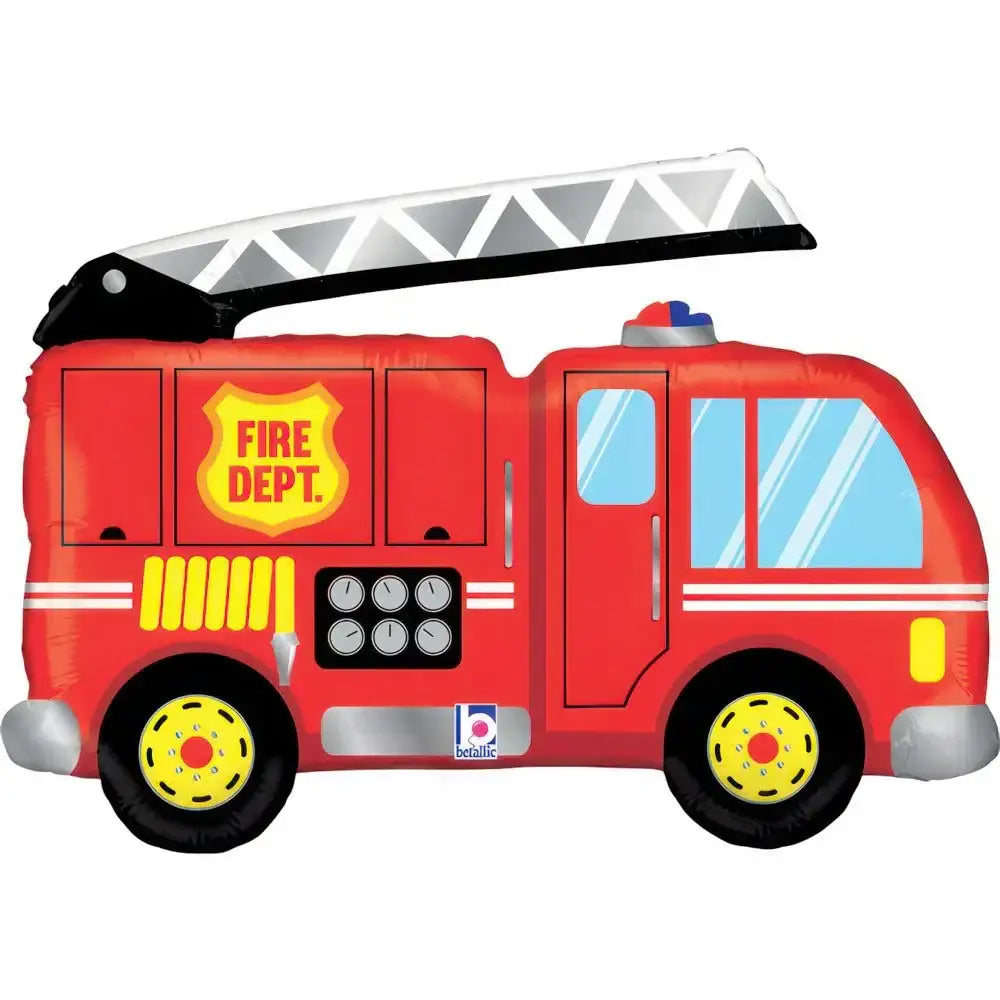 Brandweerauto Folie Ballon - 81 cm - Ballonnenshop.nl