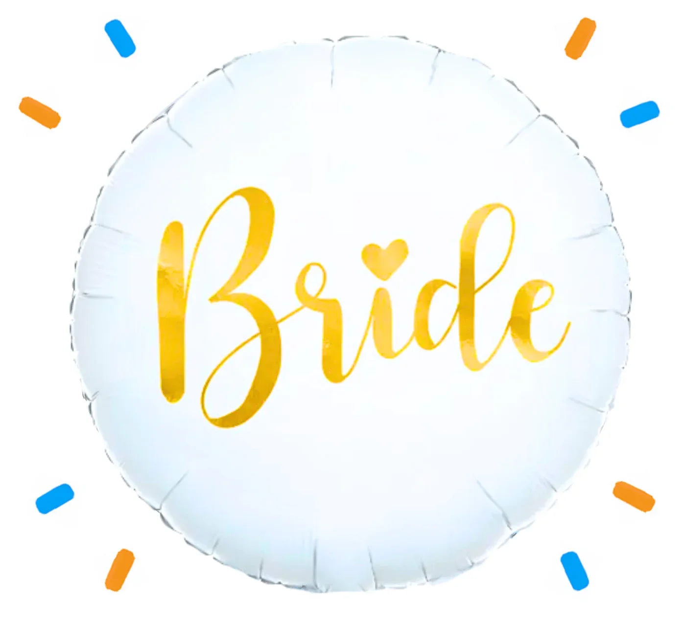 Bride Helium Ballon Wit - Gevuld Met Helium - 45 cm - Ballonnenshop.nl