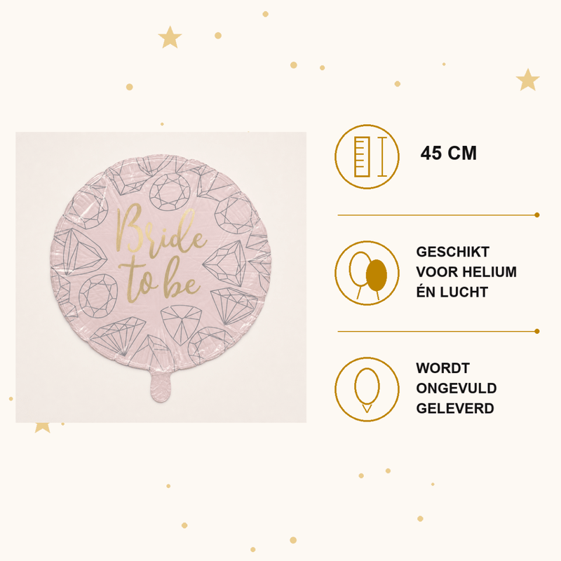 Bride To Be Folie Ballon - 45 cm - Ballonnenshop.nl