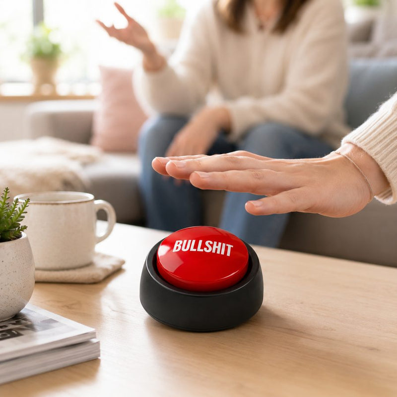 Bullshit-knop – met geluid - Ballonnenshop.nl