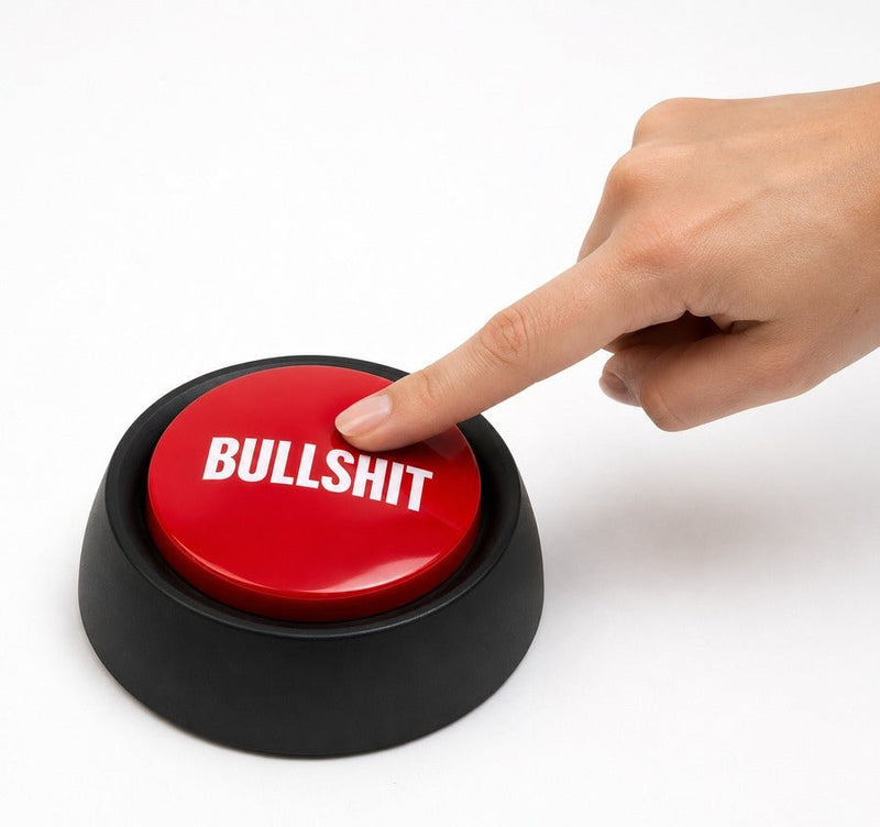 Bullshit-knop – met geluid - Ballonnenshop.nl