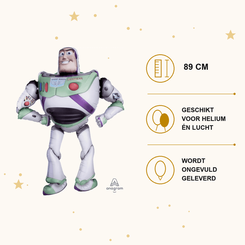 Buzz Lightyear Toy Story Folie Ballon - 89 cm - Ballonnenshop.nl