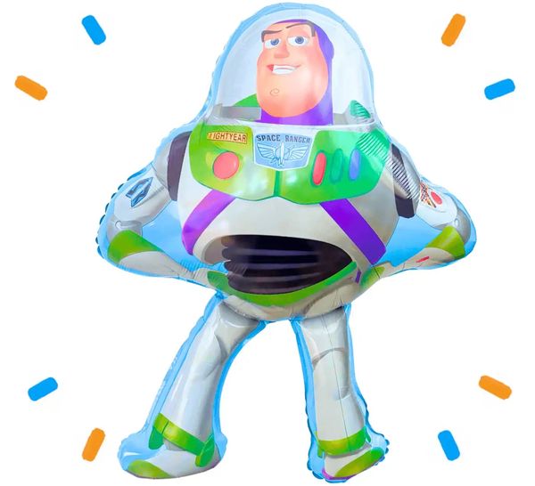 Buzz Lightyear Toy Story XL Helium Ballon - Gevuld Met Helium - 89 cm - Ballonnenshop.nl