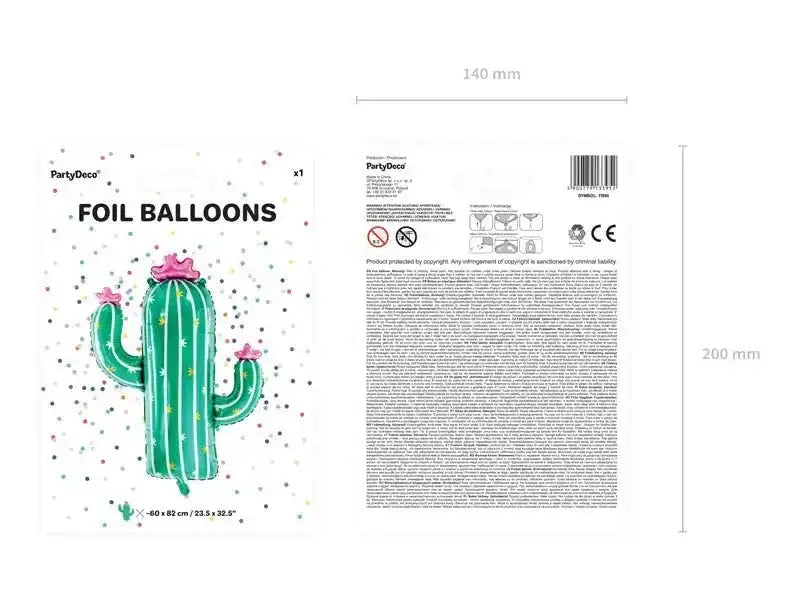 Cactus Folie Ballon 82 cm - Ballonnenshop.nl