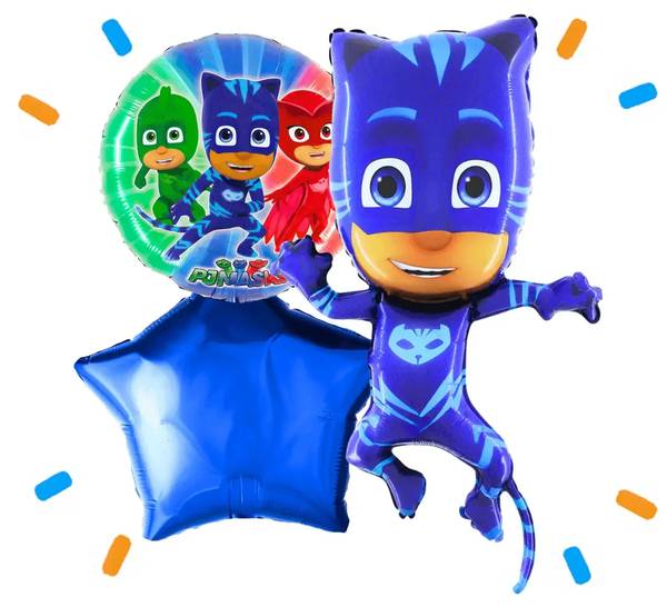 Catboy PJ Masks Trosje - Gevuld Met Helium - 93 cm - Ballonnenshop.nl