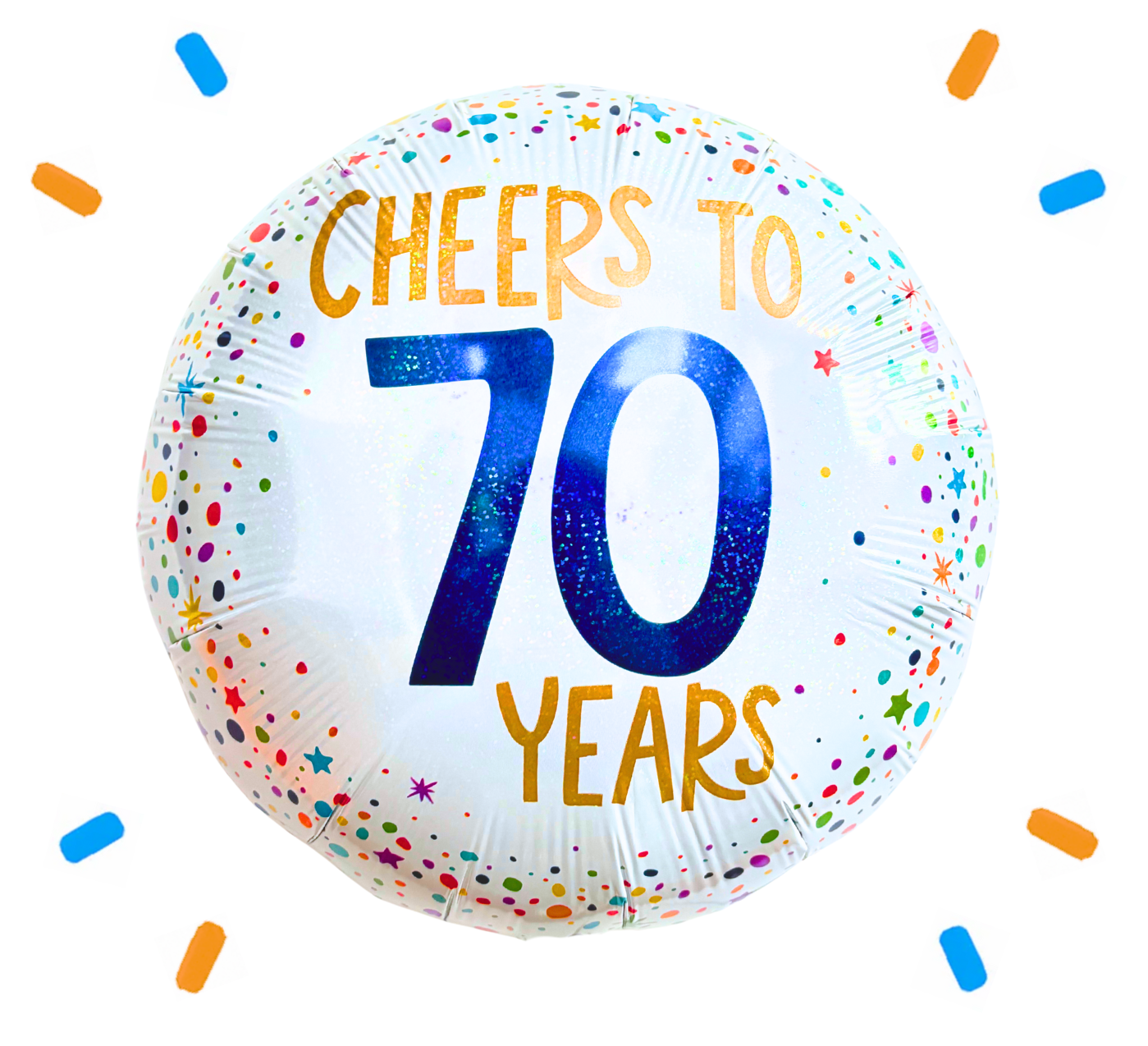 Cheers To 70 Years Helium Ballon - Gevuld Met Helium - 46 cm