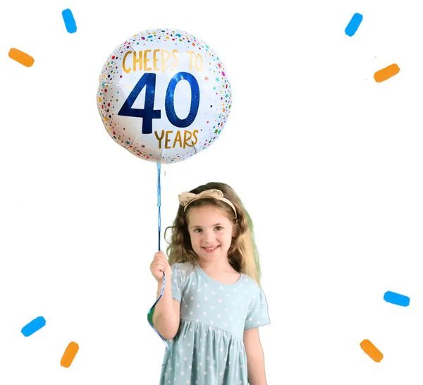 Cheers To 40 Years Helium Ballon - Gevuld Met Helium - 46 cm - Ballonnenshop.nl