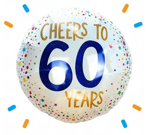 Cheers To 60 Years Helium Ballon - Gevuld Met Helium - 46 cm - Ballonnenshop.nl