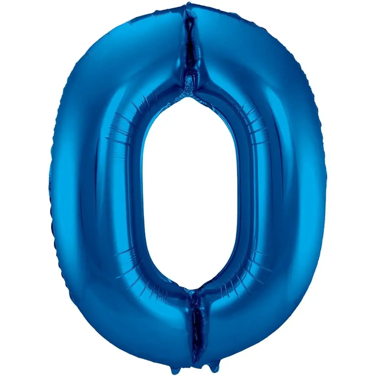 Cijfer Ballon 0 - Blauw - 86 cm - Ballonnenshop.nl