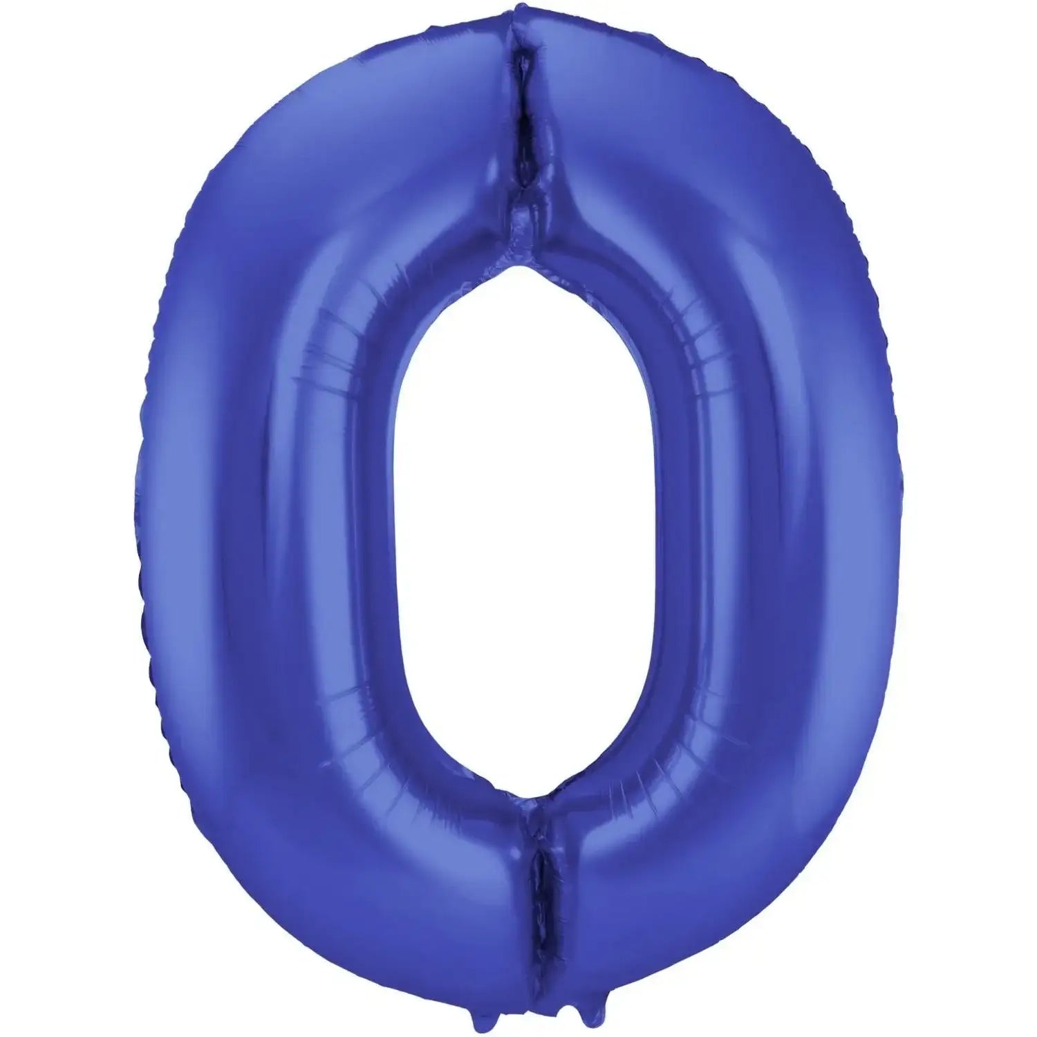 Cijfer Ballon 0 - Mat Blauw - 86 cm - Ballonnenshop.nl