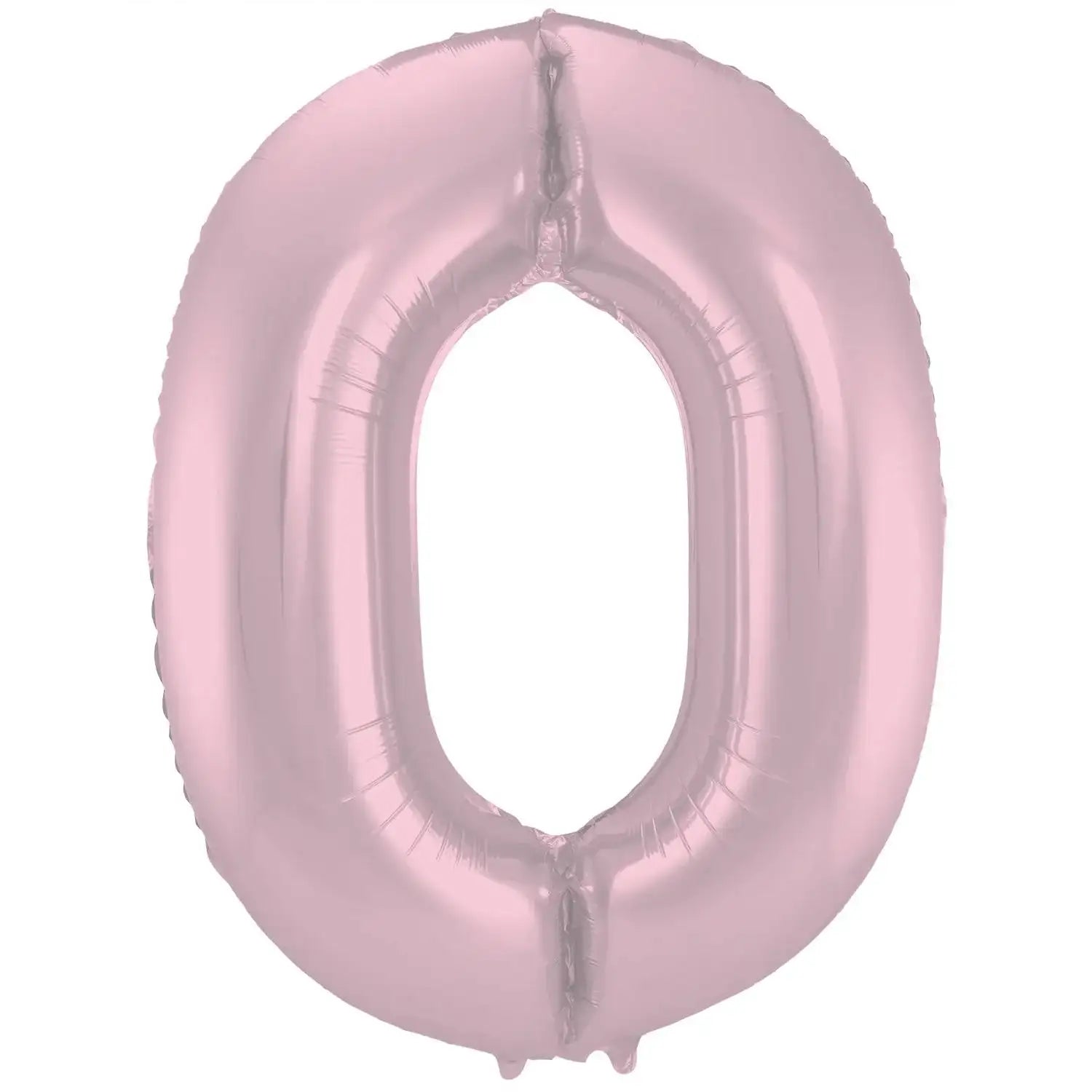 Cijfer Ballon 0 - Pastel Roze - 86 cm - Ballonnenshop.nl