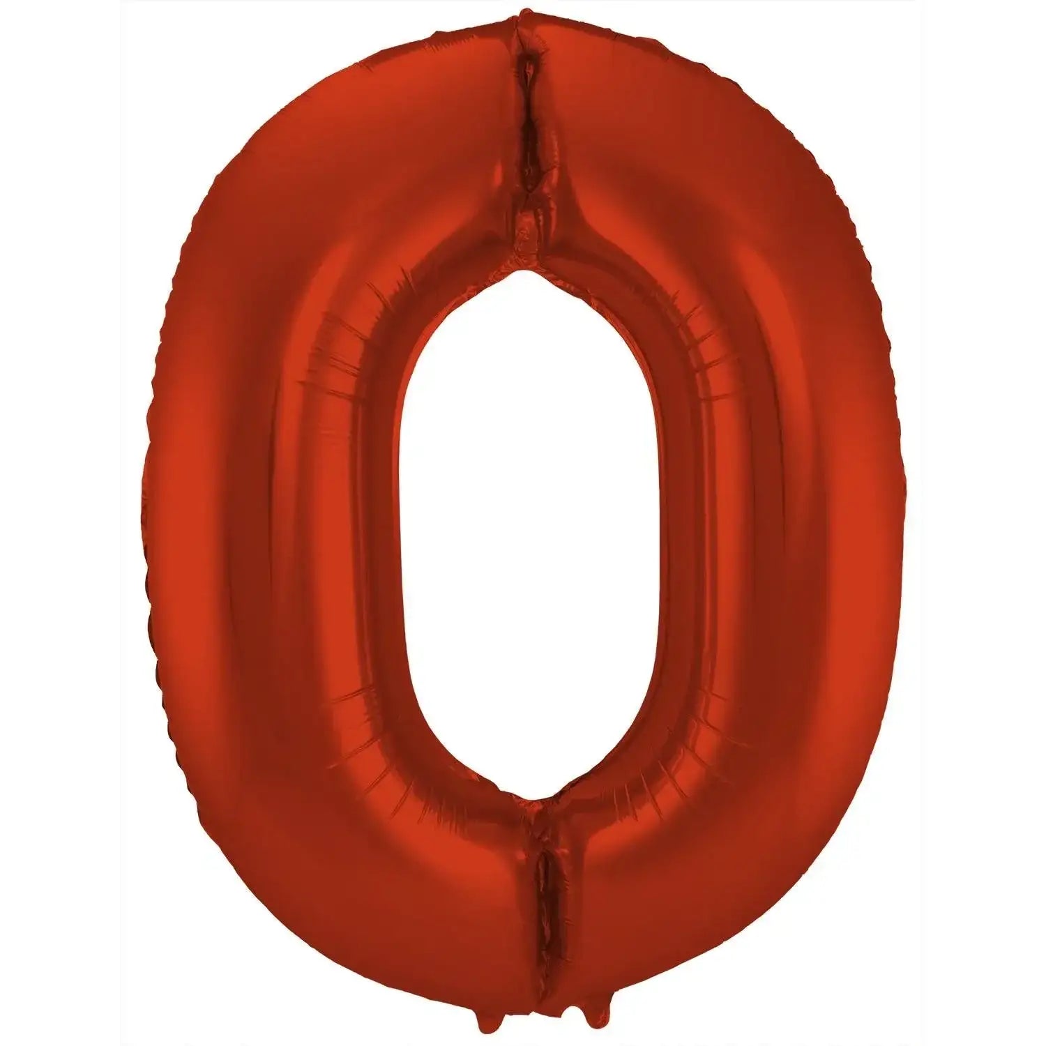 Cijfer Ballon 0 - Rood - 86 cm - Ballonnenshop.nl
