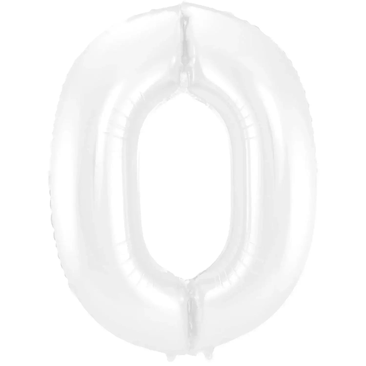 Cijfer Ballon 0 - Wit - 86 cm - Ballonnenshop.nl