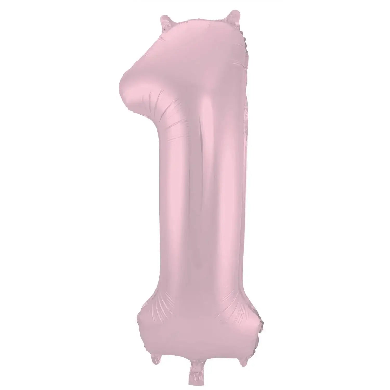 Cijfer Ballon 1 - Pastel Roze - 86 cm - Ballonnenshop.nl