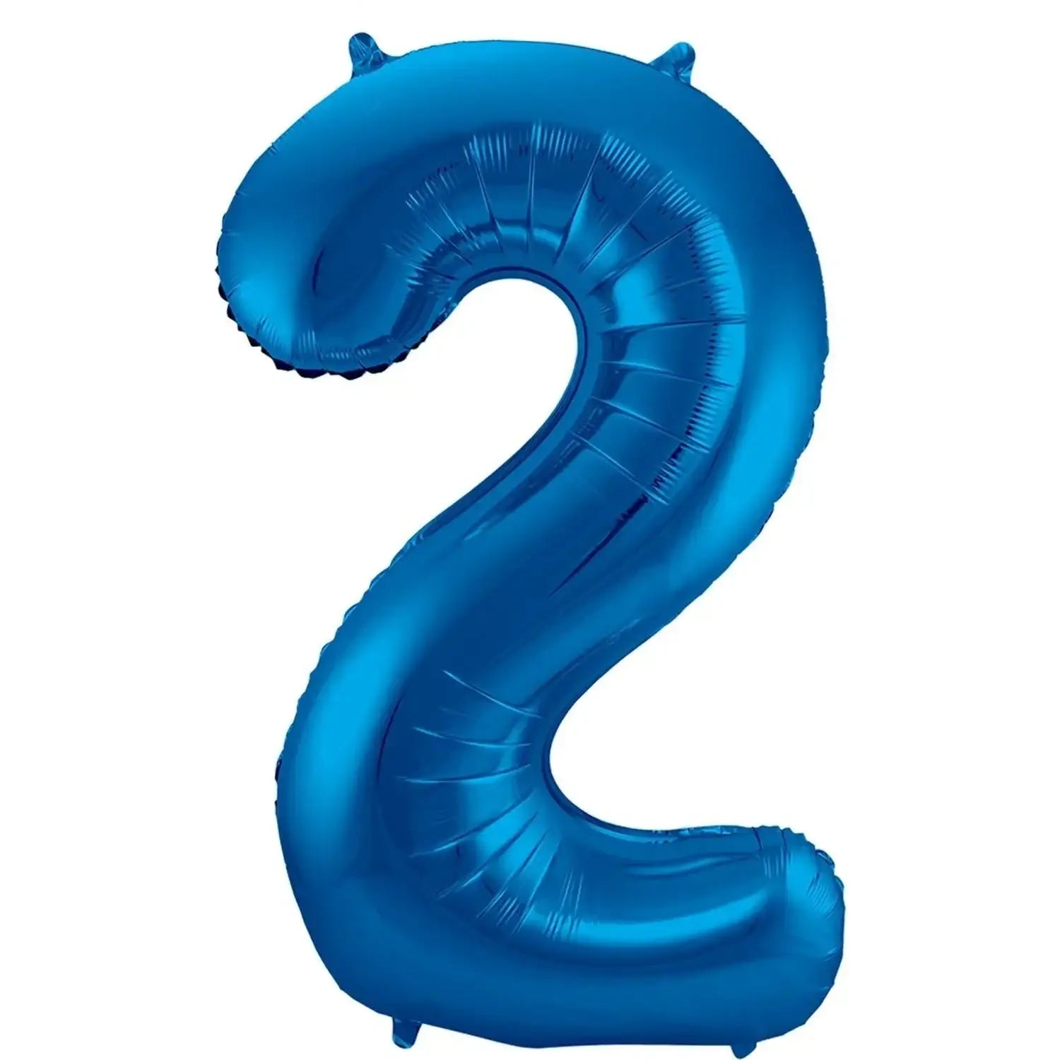 Cijfer Ballon 2 - Blauw - 86 cm - Ballonnenshop.nl