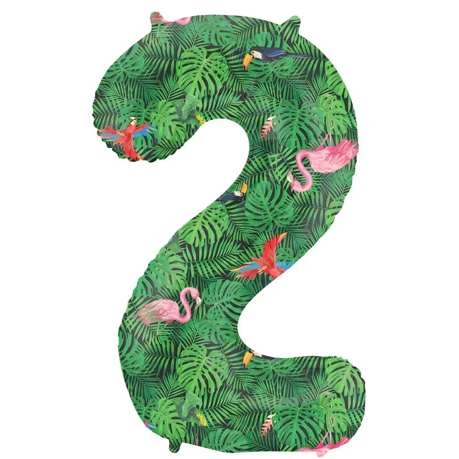 Cijfer Ballon 2 - Jungle - 86 cm - Ballonnenshop.nl