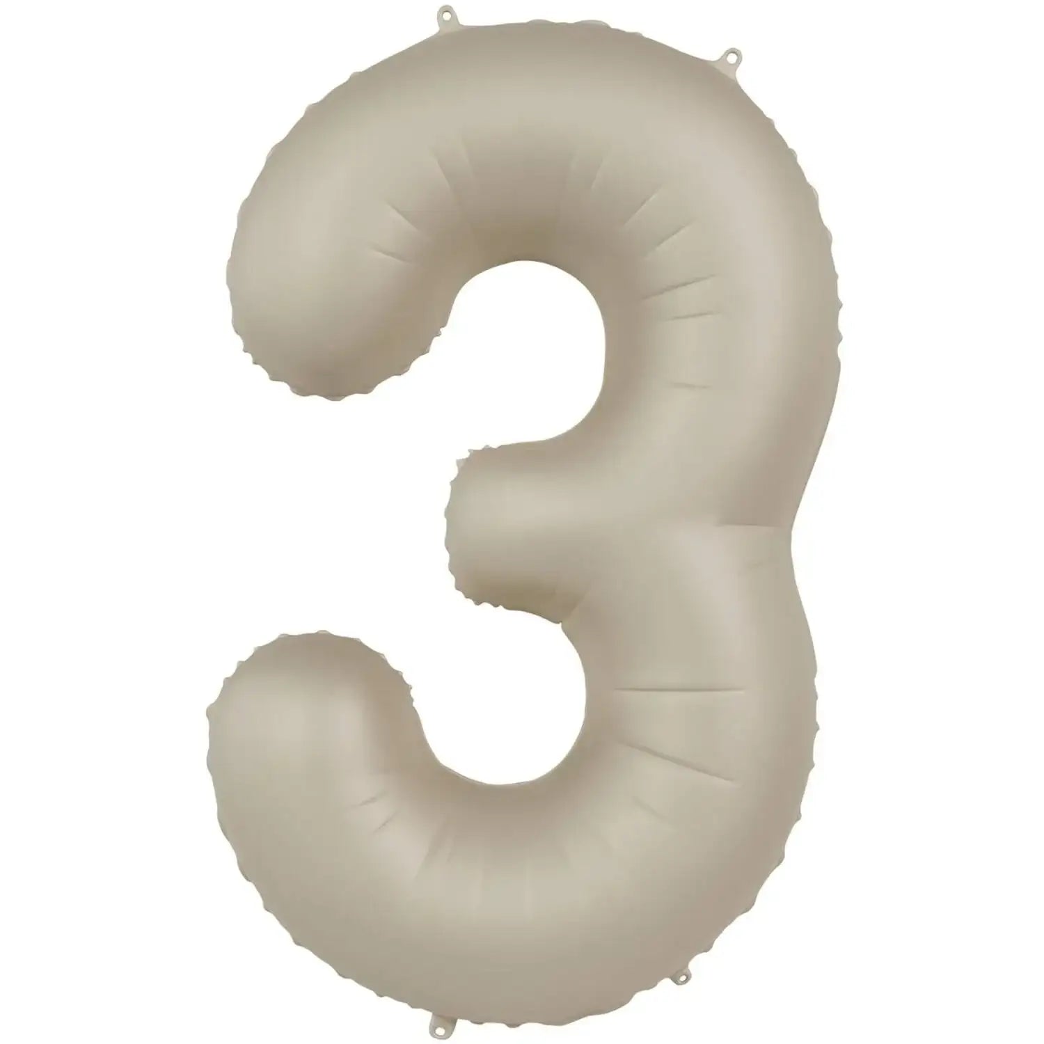 Cijfer Ballon 3 - Creamy Latte - Matt - 86 cm - Ballonnenshop.nl