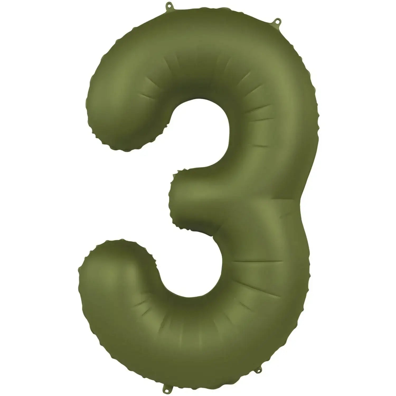 Cijfer Ballon 3 - Groen - 86 cm - Ballonnenshop.nl