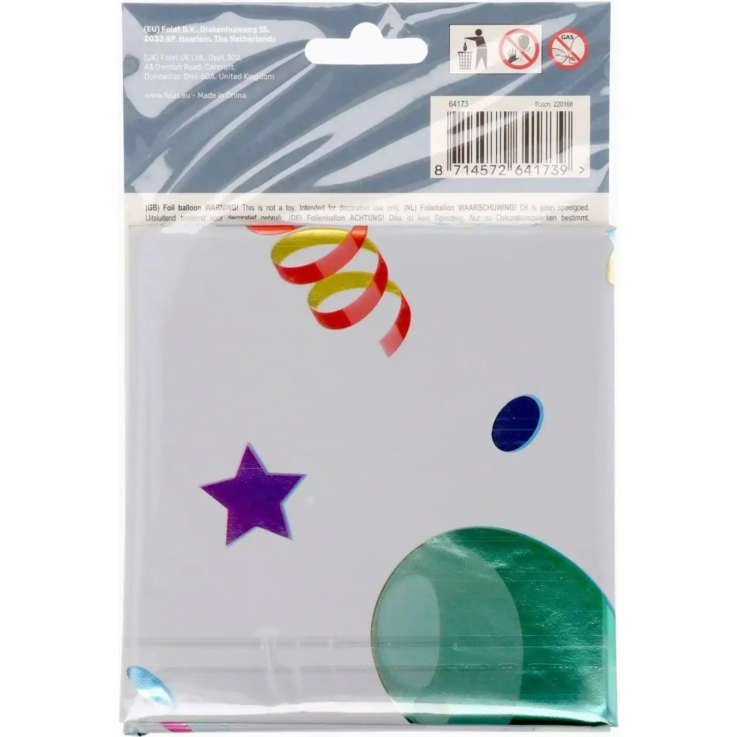 Cijfer Ballon 3 - Joyful Party - 86 cm - Ballonnenshop.nl