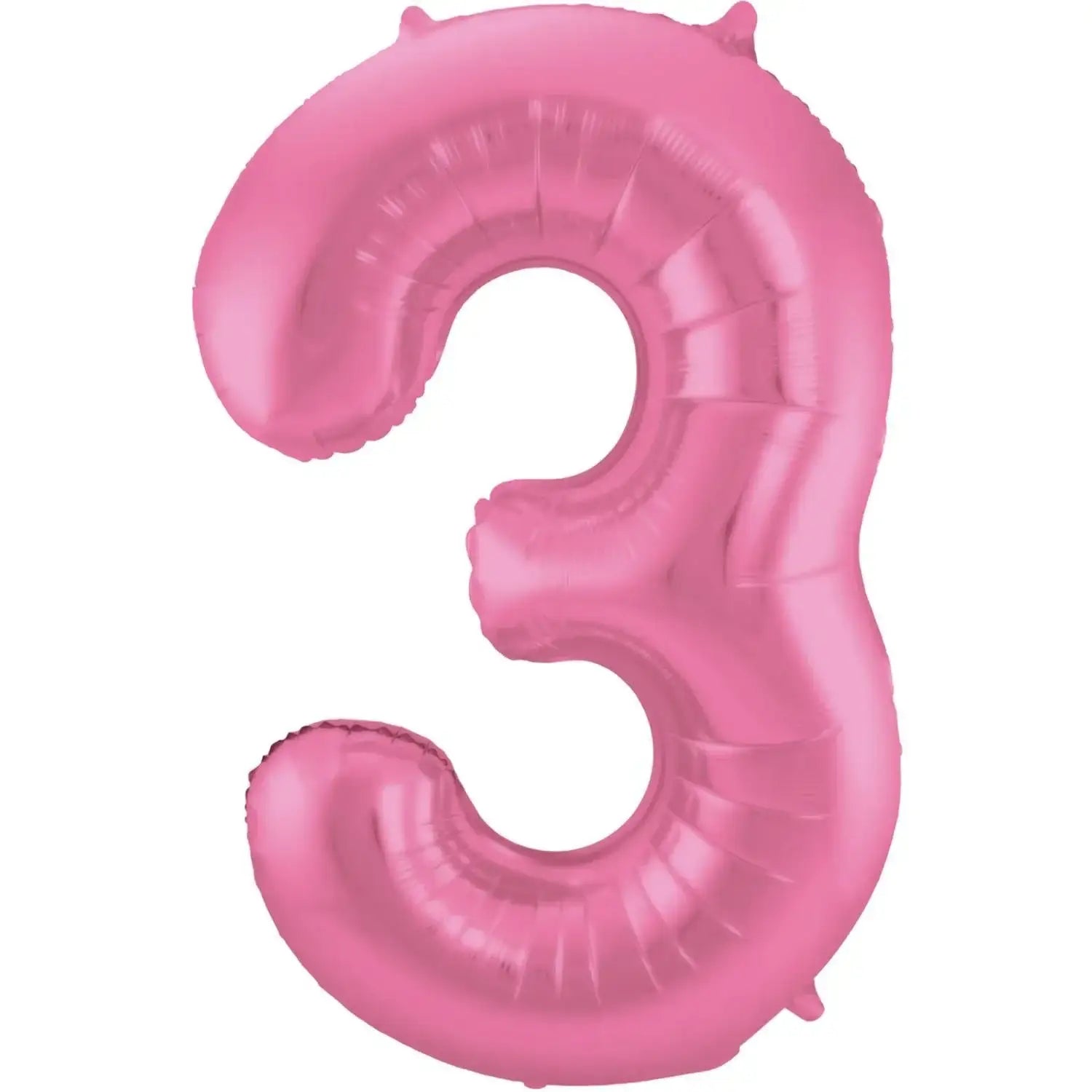 Cijfer Ballon 3 - Mat Roze - 86 cm - Ballonnenshop.nl