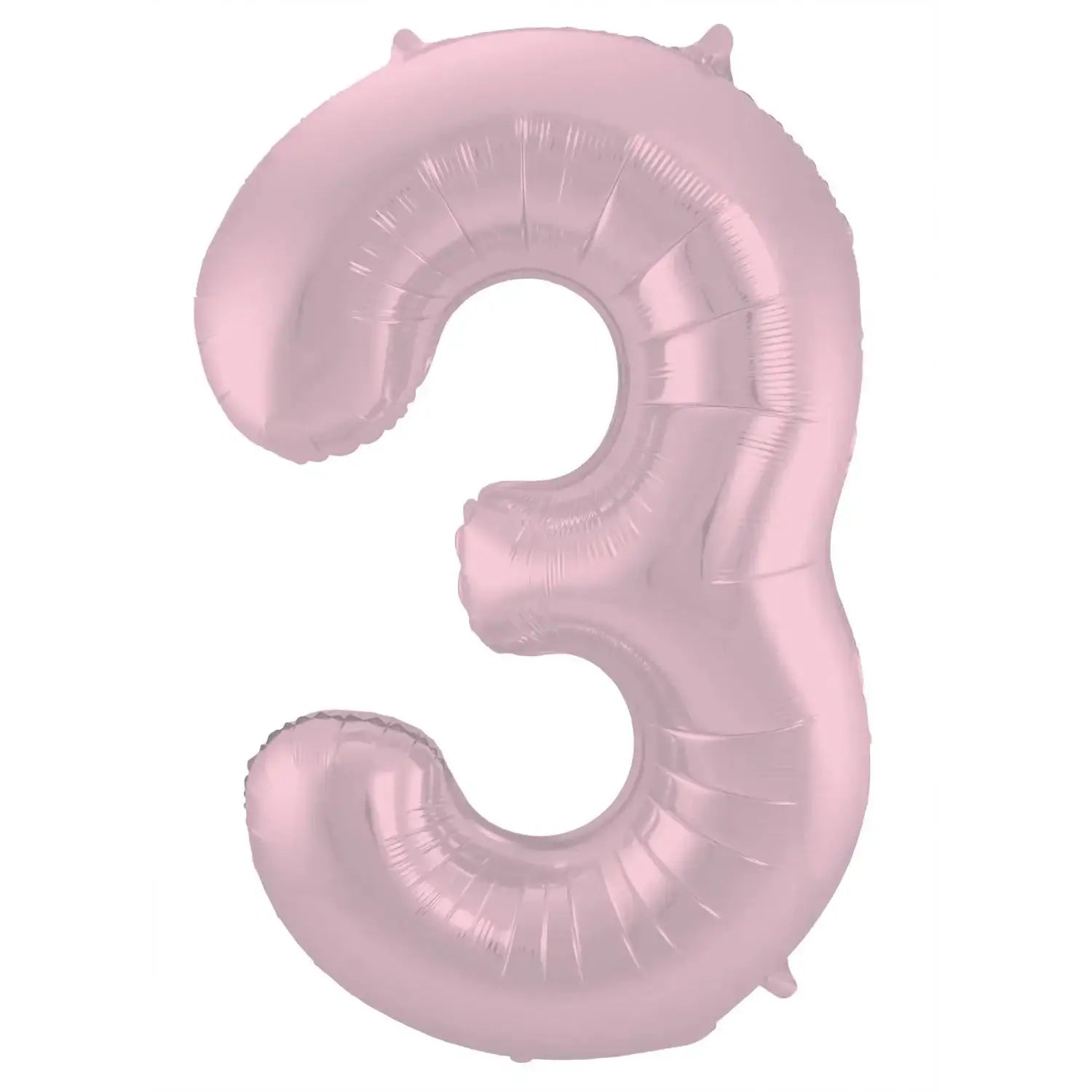 Cijfer Ballon 3 - Pastel Roze - 86 cm - Ballonnenshop.nl