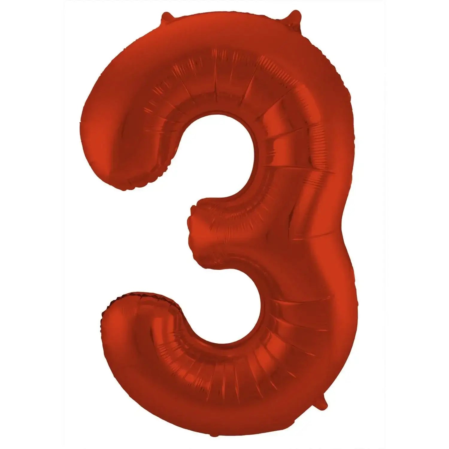 Cijfer Ballon 3 - Rood - 86 cm - Ballonnenshop.nl