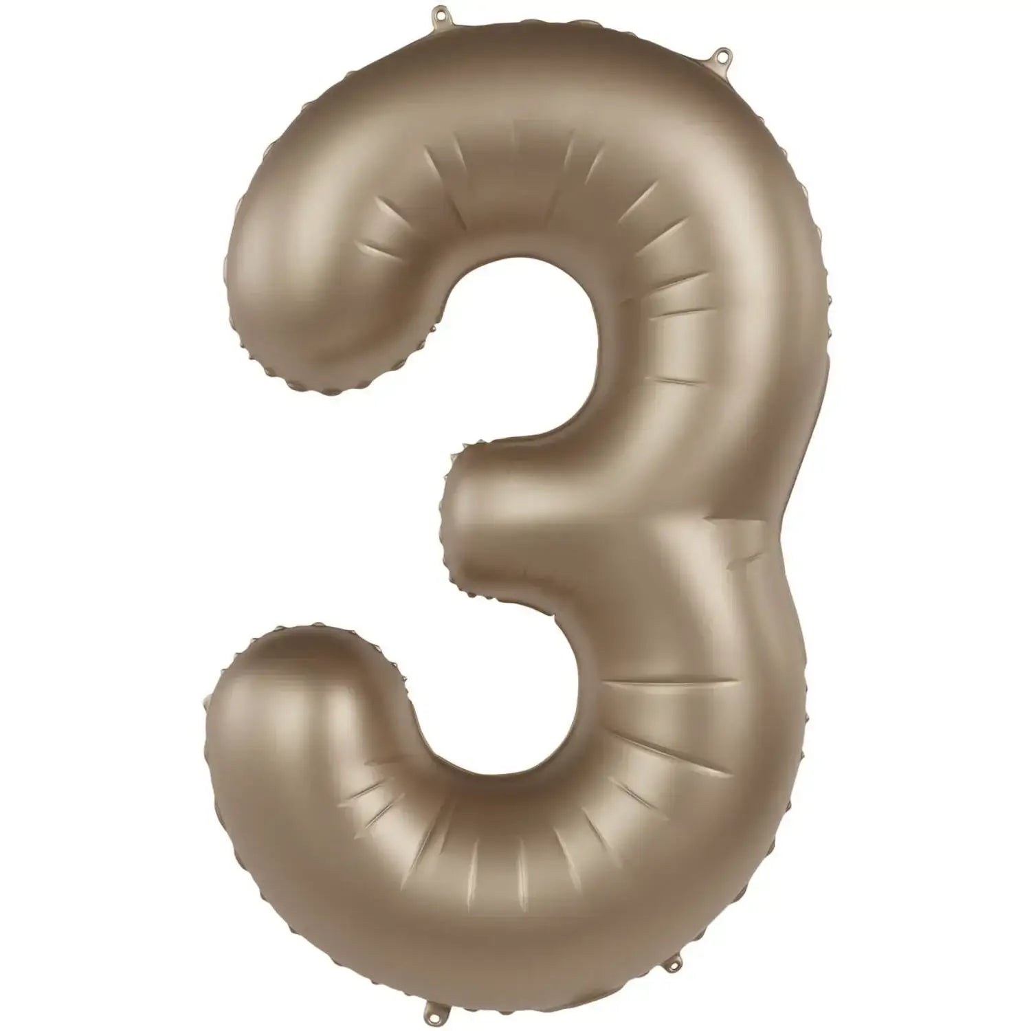 Cijfer Ballon 3 - Starlight Goud - 86 cm - Ballonnenshop.nl