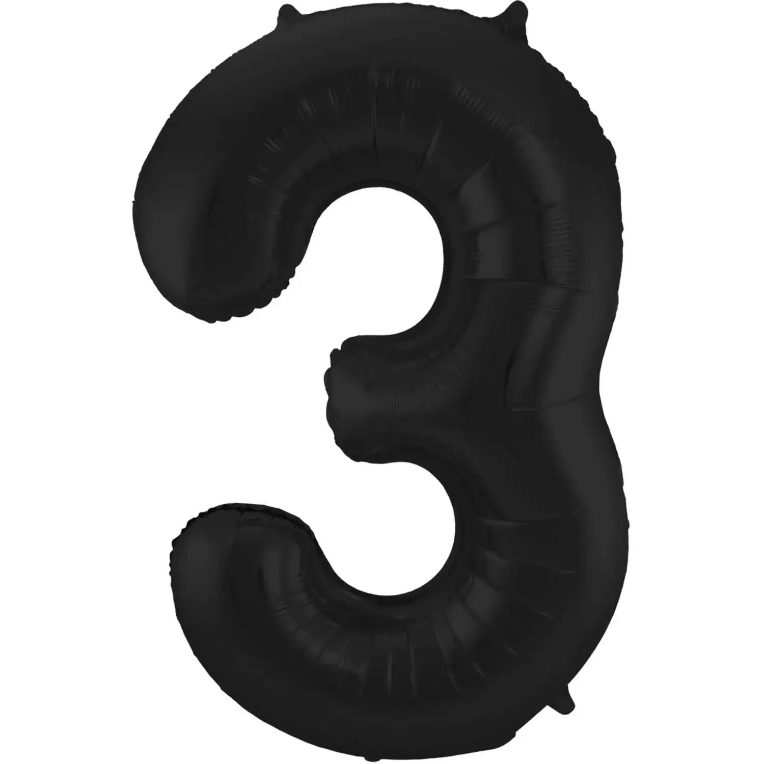 Cijfer Ballon 3 - Zwart - 86 cm - Ballonnenshop.nl