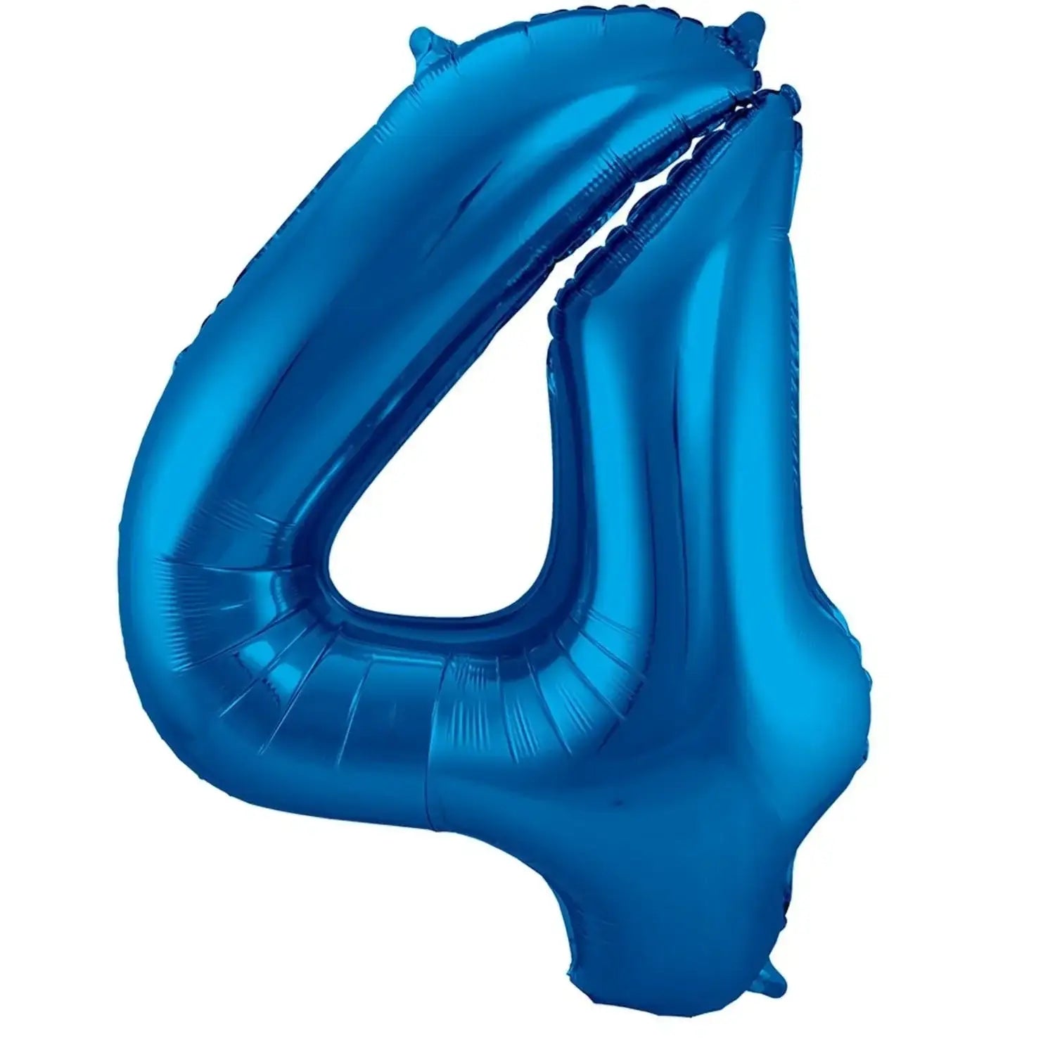 Cijfer Ballon 4 - Blauw - 86 cm - Ballonnenshop.nl