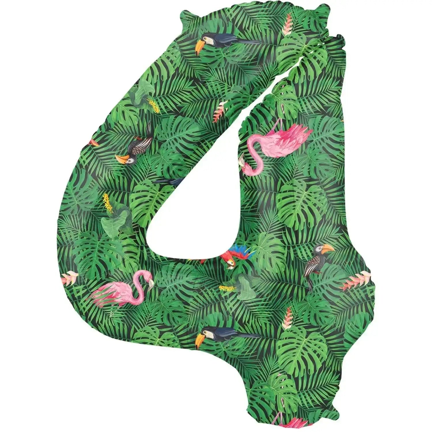 Cijfer Ballon 4 - Jungle - 86 cm - Ballonnenshop.nl