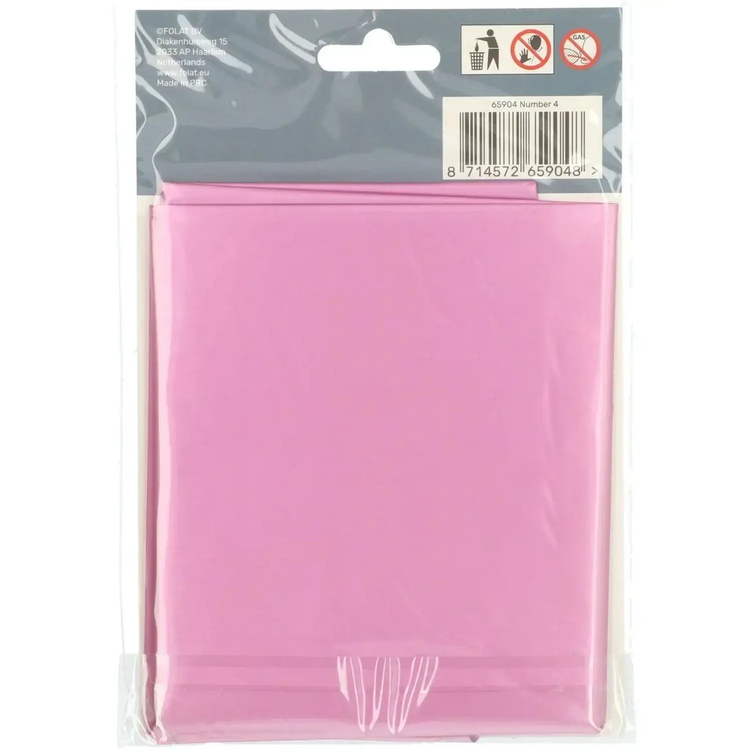 Cijfer Ballon 4 - Mat Roze - 86 cm - Ballonnenshop.nl