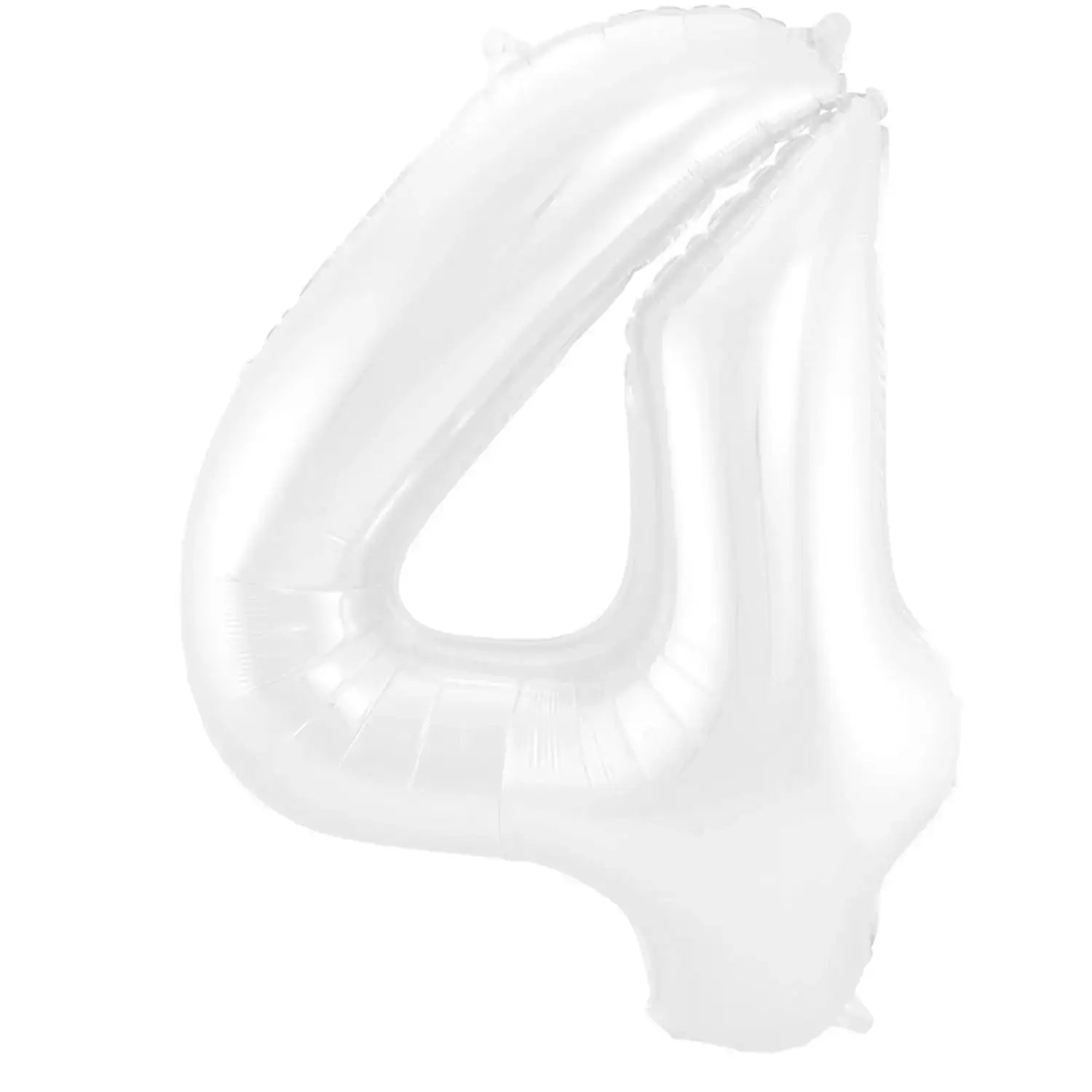Cijfer Ballon 4 - Wit - 86 cm - Ballonnenshop.nl