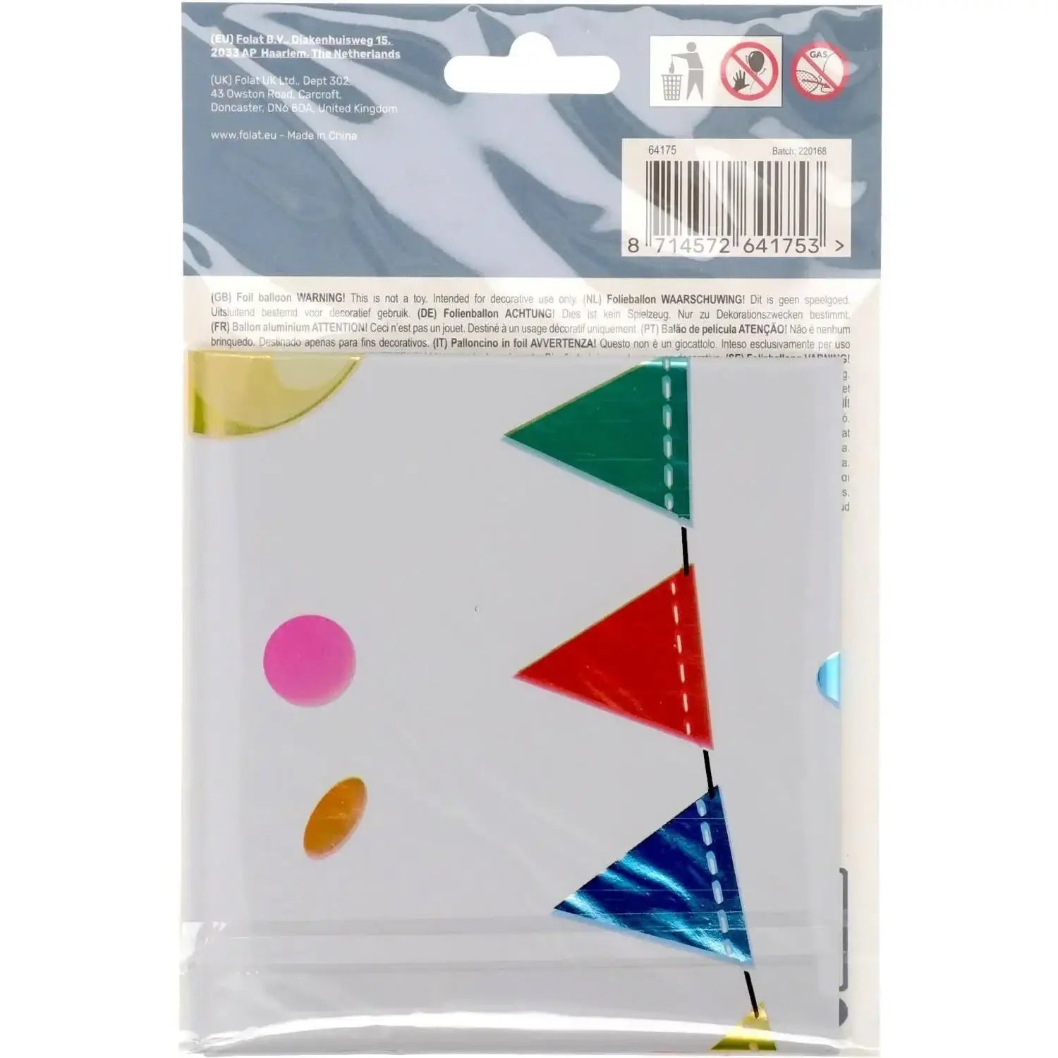 Cijfer Ballon 5 - Joyful Party - 86 cm - Ballonnenshop.nl