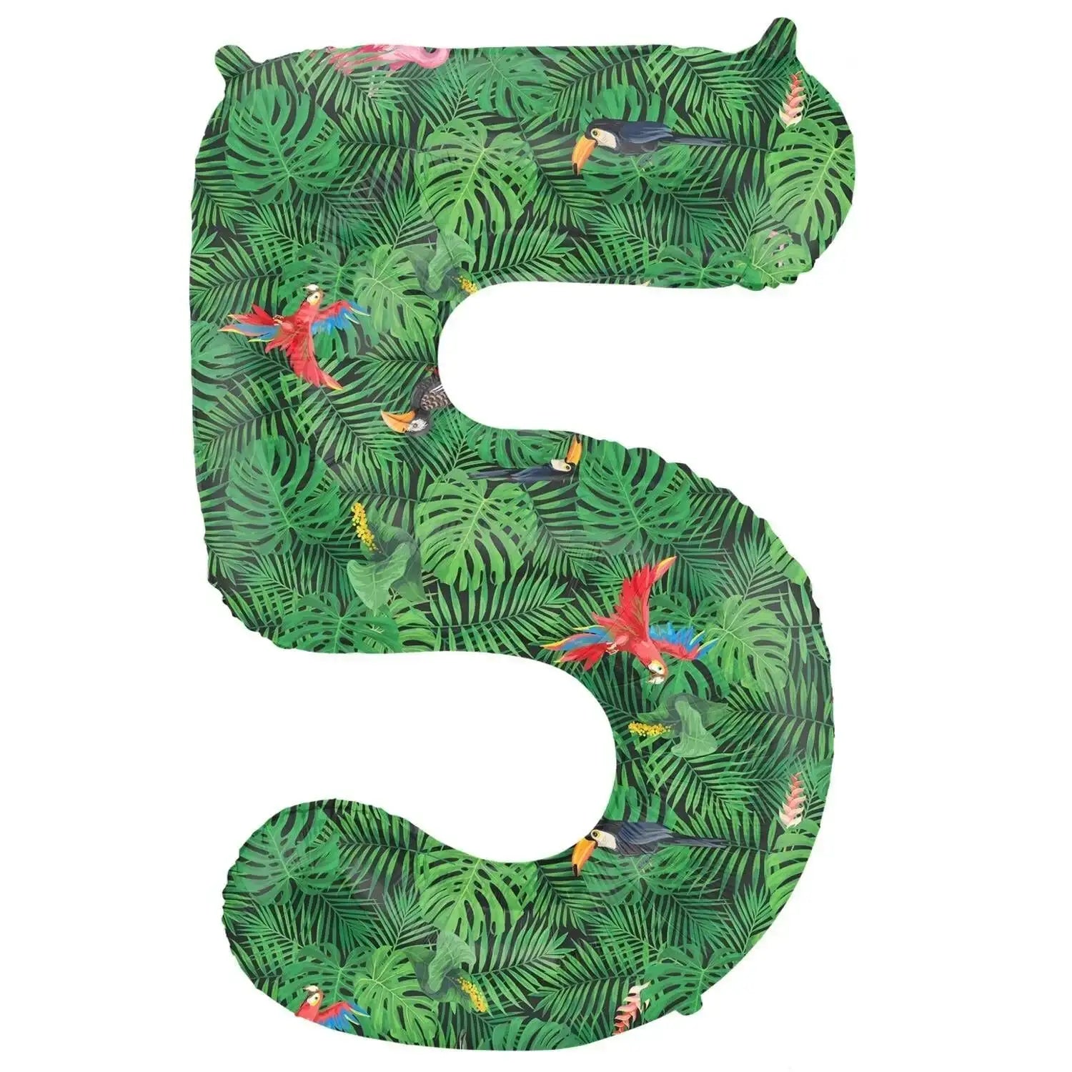 Cijfer Ballon 5 - Jungle - 86 cm - Ballonnenshop.nl