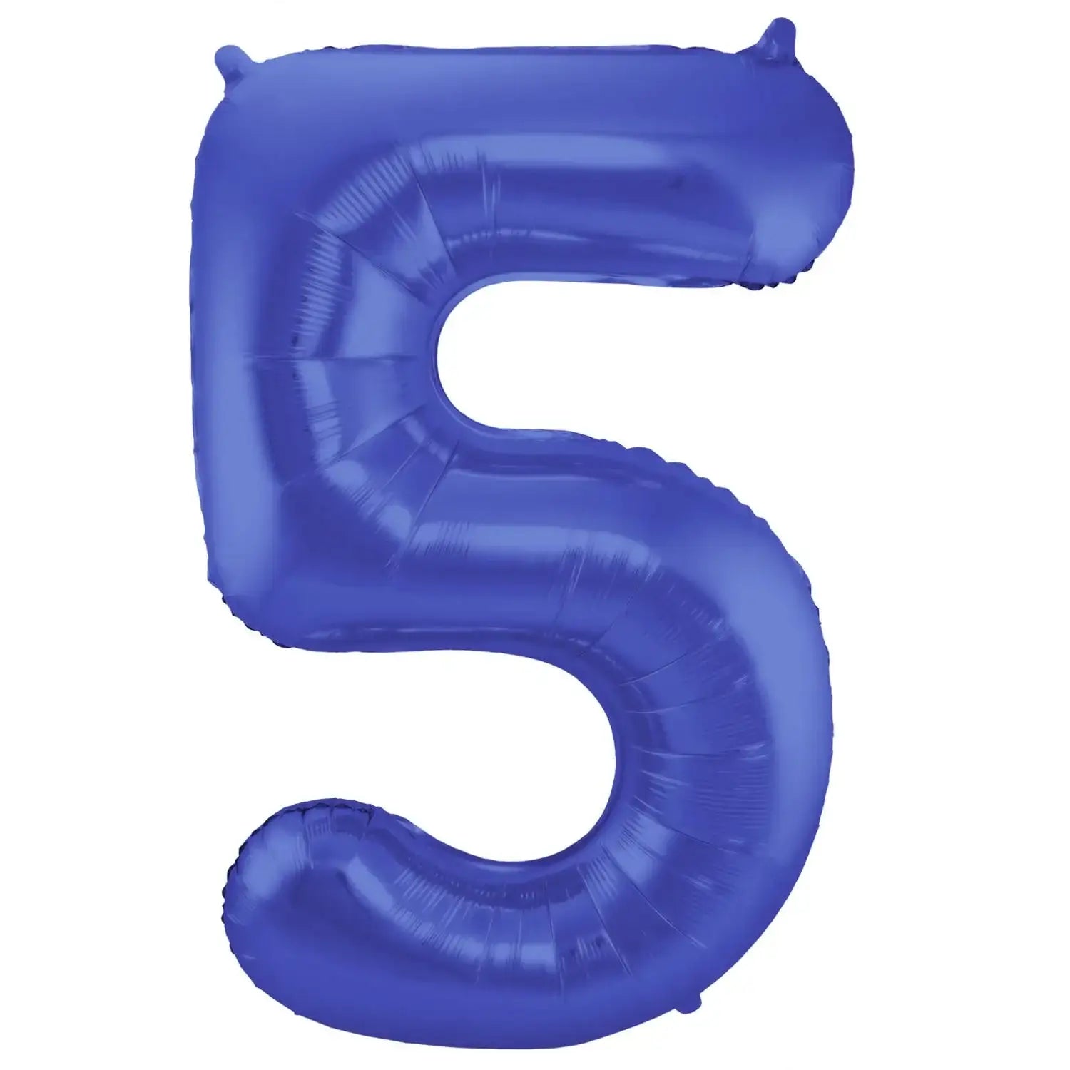 Cijfer Ballon 5 - Mat Blauw - 86 cm - Ballonnenshop.nl