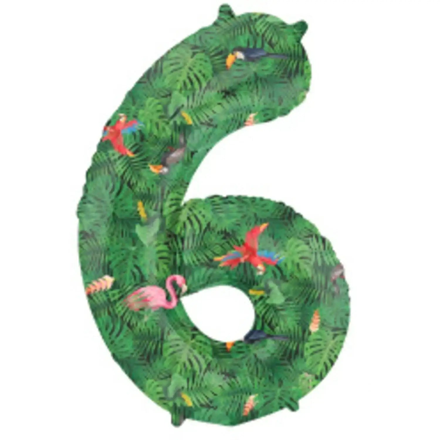 Cijfer Ballon 6 - Jungle - 86 cm - Ballonnenshop.nl