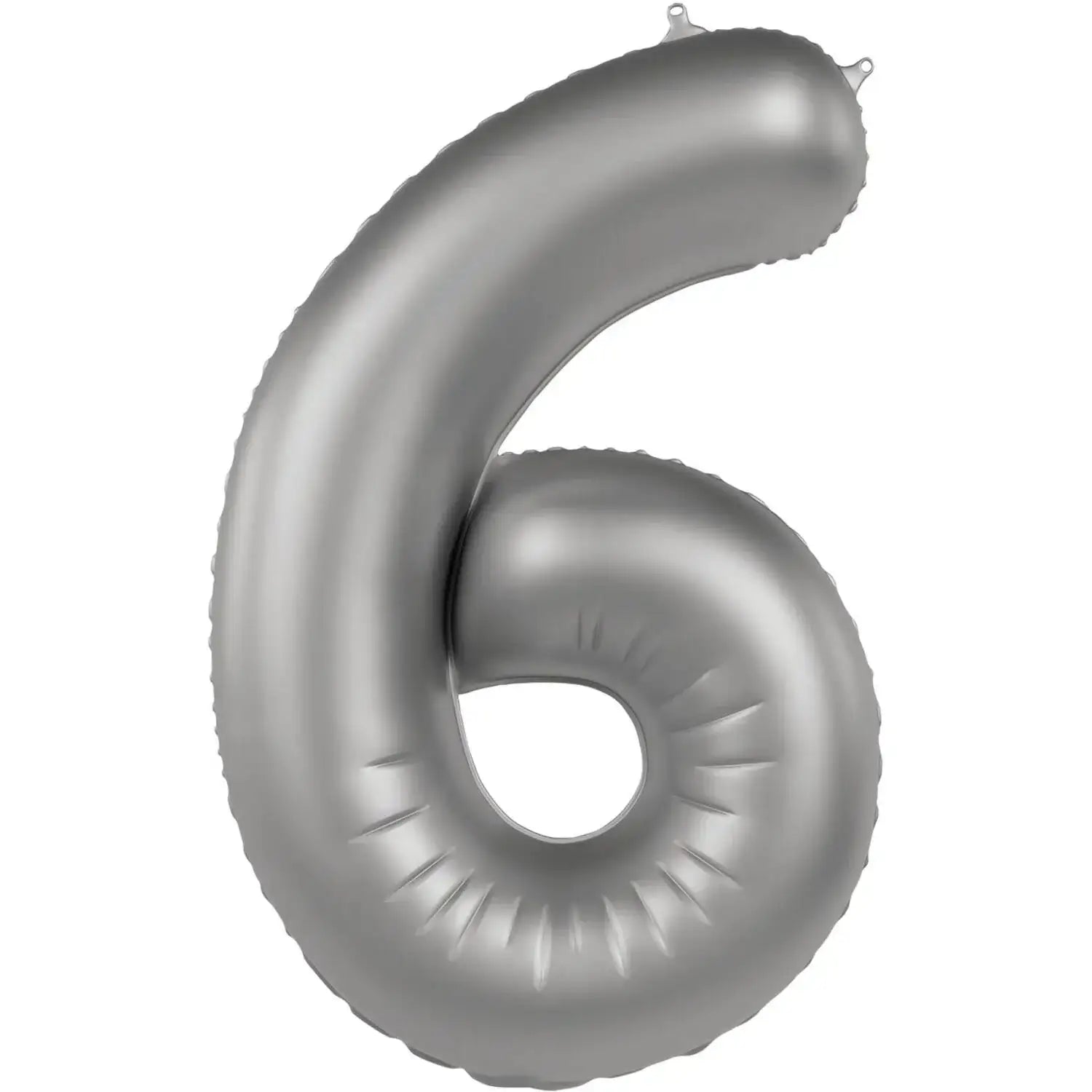 Cijfer Ballon 6 - Moonlight Zilver - 86 cm - Ballonnenshop.nl